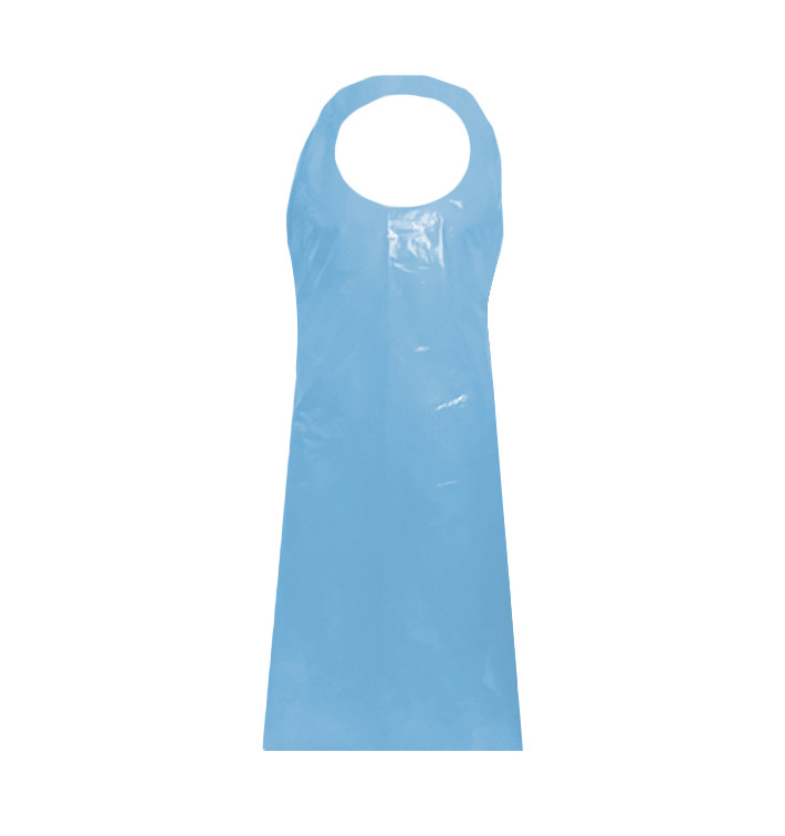 Disposable Plastic Apron PE Block G160 Blue 76x120cm (100 Units)  