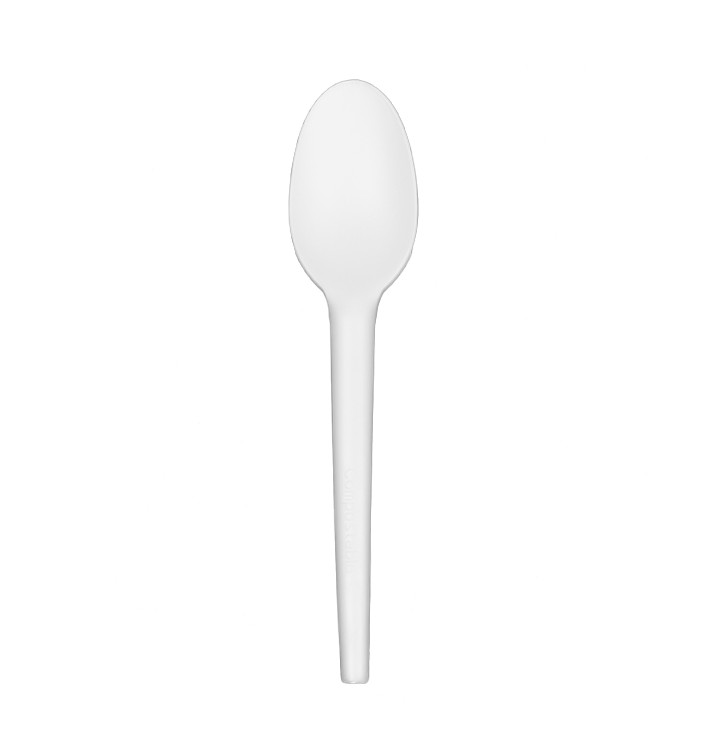 Cornstarch Spoon Biodegradable CPLA White 16,5cm (1.000 Units)