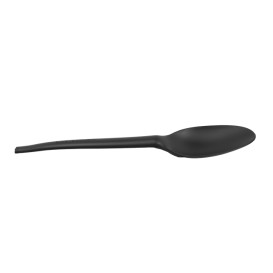 Cornstarch Spoon Biodegradable CPLA Black 16,5cm (25 Units)