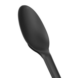 Cornstarch Spoon Biodegradable CPLA Black 16,5cm (25 Units)