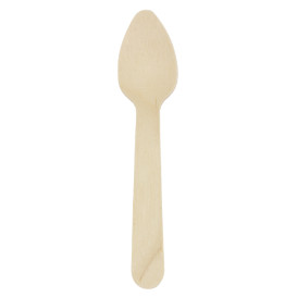 Wooden Teaspoon Wrapped 11cm (25 pcs)