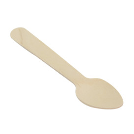 Wooden Teaspoon Wrapped 11cm (25 pcs)