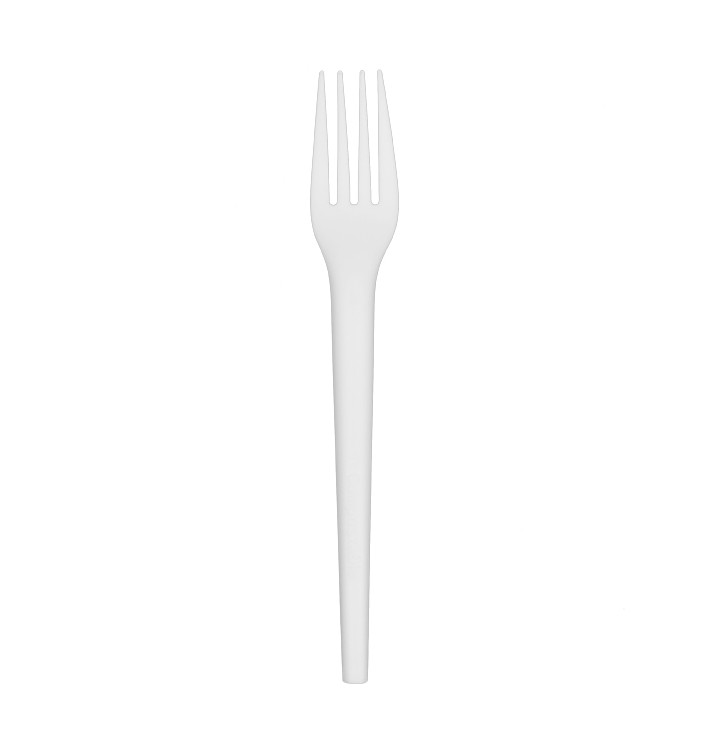 Cornstarch Fork Biodegradable CPLA White 17cm (1.000 Units)