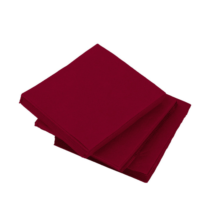 Paper Napkin Micropoint Burgundy 20x20cm 2C (2.400 Units)