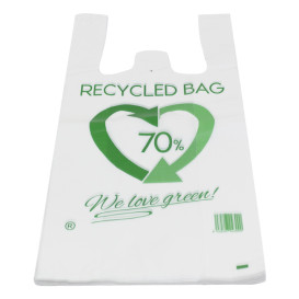 Plastic T-Shirt Bag 70% Recycled 30x40cm 50µm (1.500 Units)