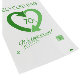 Plastic T-Shirt Bag 70% Recycled 30x40cm 50µm (1.500 Units)