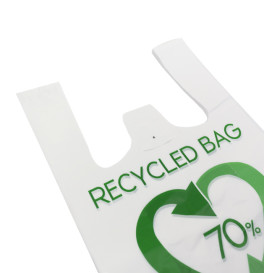 Plastic T-Shirt Bag 70% Recycled 30x40cm 50µm (1.500 Units)