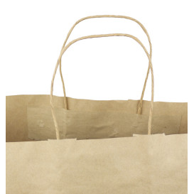 Paper Bag with Handles Kraft Hawanna 100g/m² 46+16x49cm (50 Units) 