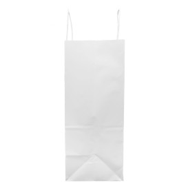 Paper Bag with Handles Kraft White 100g/m² 25+13x33cm (25 Units) 