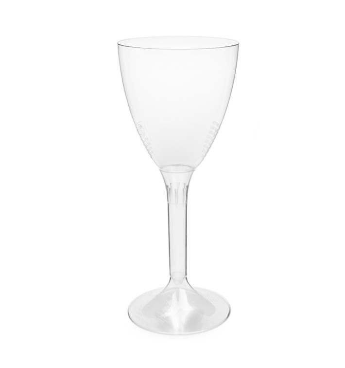 Plastic Stemmed Glass Wine Clear Removable Stem 180ml (200 Units)