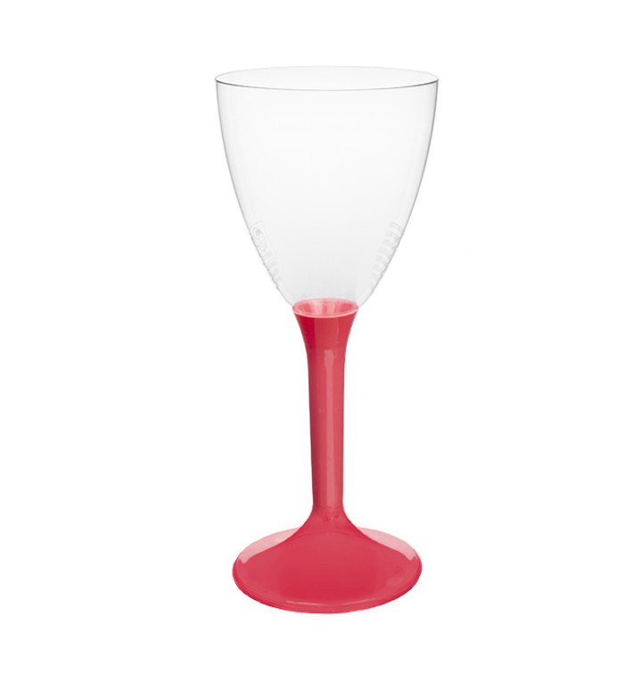 Plastic Stemmed Glass Wine Coral Removable Stem 180ml (200 Units)