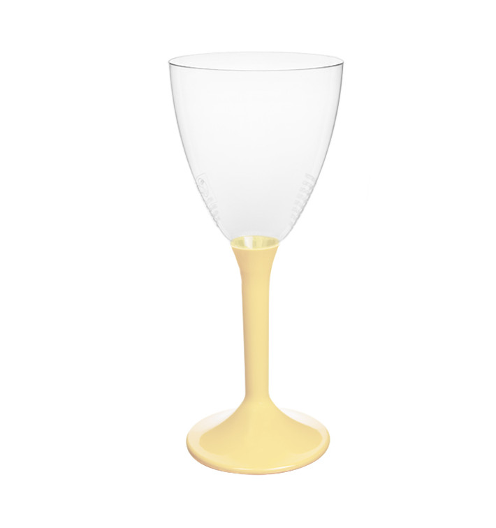 Plastic Stemmed Glass Wine Cream Removable Stem 180ml (200 Units)