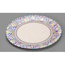 Paper Plate "Rayas y Topos" Design 23cm (504 Units)