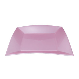 Plastic Plate Flat Violet "Nice" Pearl PP 23 cm (300 Units)