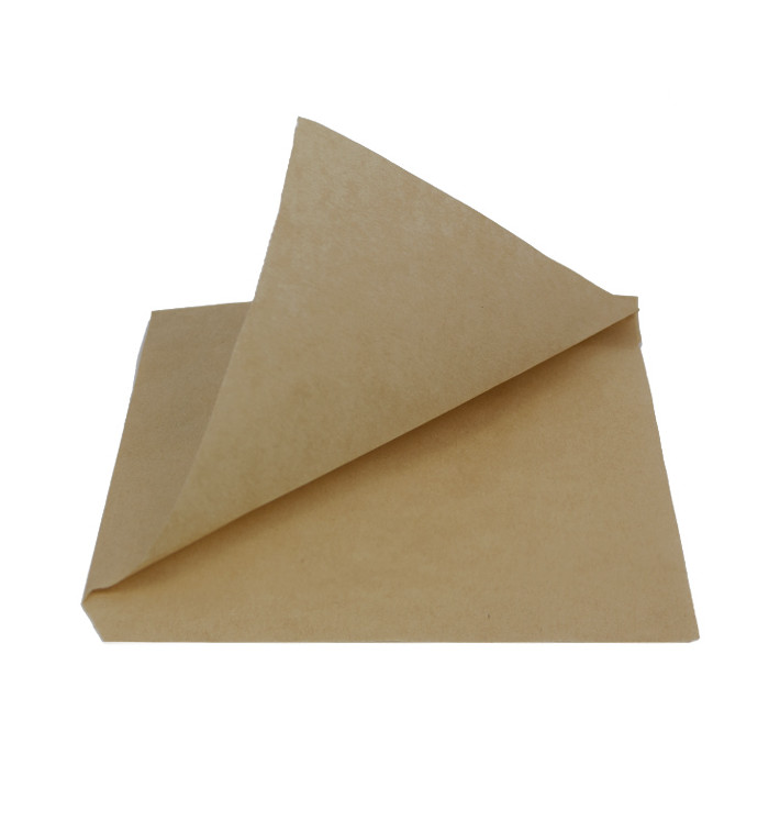 Paper Food Bag Grease-Proof Opened L Shape Kraft 15x15cm (3000 Units)