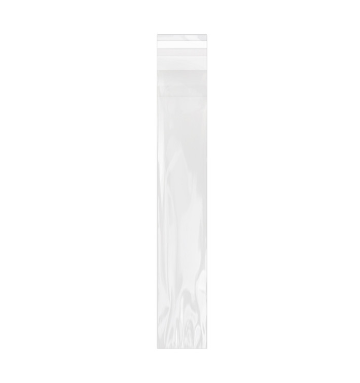 Plastic Bag with Adhesive Flap Cellophane 7x40cm G-160 (1000 Units)