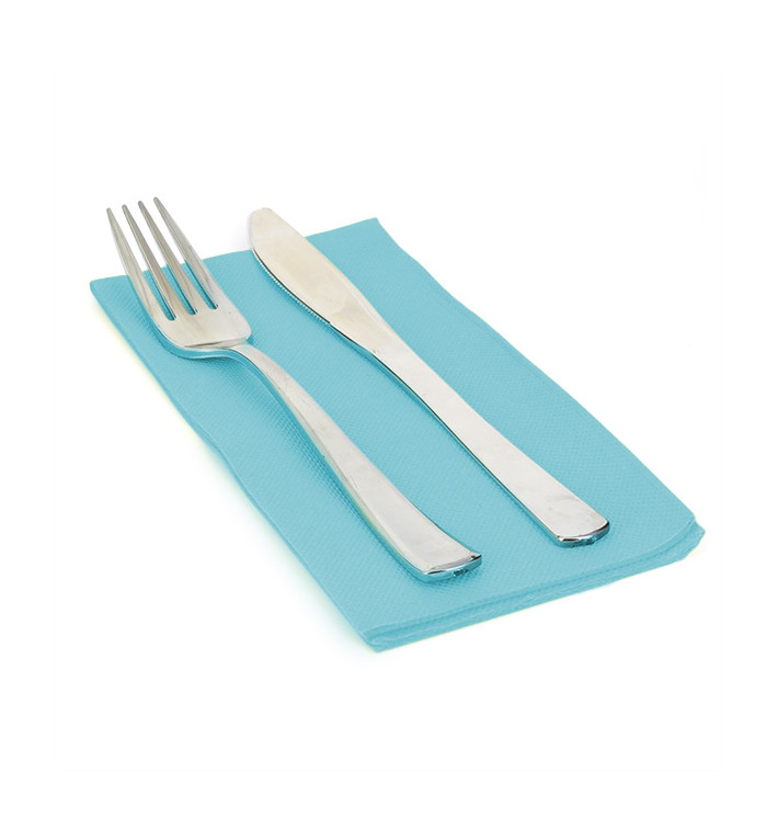 Paper Napkin Double Point Light Blue 1/8 40x40cm (1800 Units)