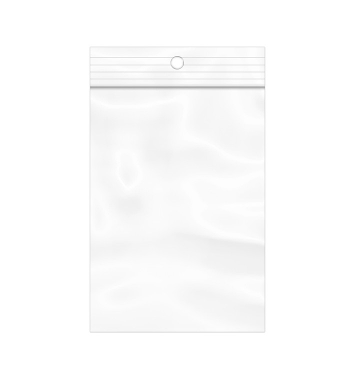 Plastic Zip Bag Autoseal Hang Hole 7x10cm G-200 (1000 Units)