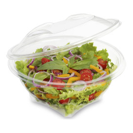 Plastic Salad Bowl APET Round shape Transparente 1000ml Ø18,6cm (240 Units)