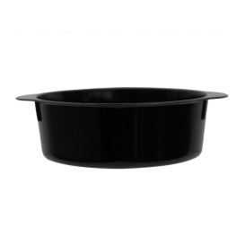 Plastic Pot PS with Handles Black 52ml (50 Units)