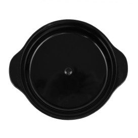 Plastic Pot PS with Handles Black 52ml (50 Units)