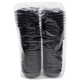 Plastic Pot PS with Handles Black 52ml (50 Units)