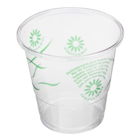 Cornstarch Cup PLA "Green Spirit" Clear 250ml (50 Units) 