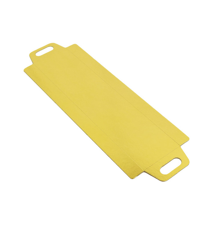 Paper Tray with Handles Rectangular shape Gold 32x7,5 cm (800 Units)