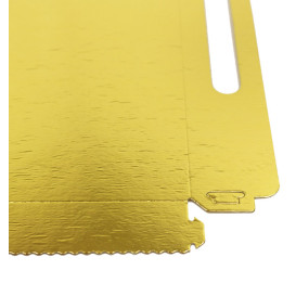 Paper Tray with Handles Rectangular shape Gold 22x28cm (400 Units)