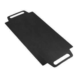 Paper Tray with Handles Rectangular shape Black 30x12 cm (100 Units)  