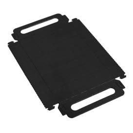 Paper Tray with Handles Rectangular shape Black 12x19 cm (800 Units) 