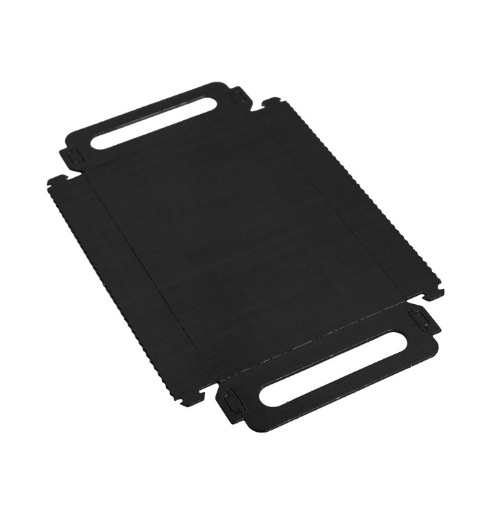 Paper Tray with Handles Rectangular shape Black 12x19 cm (800 Units) 