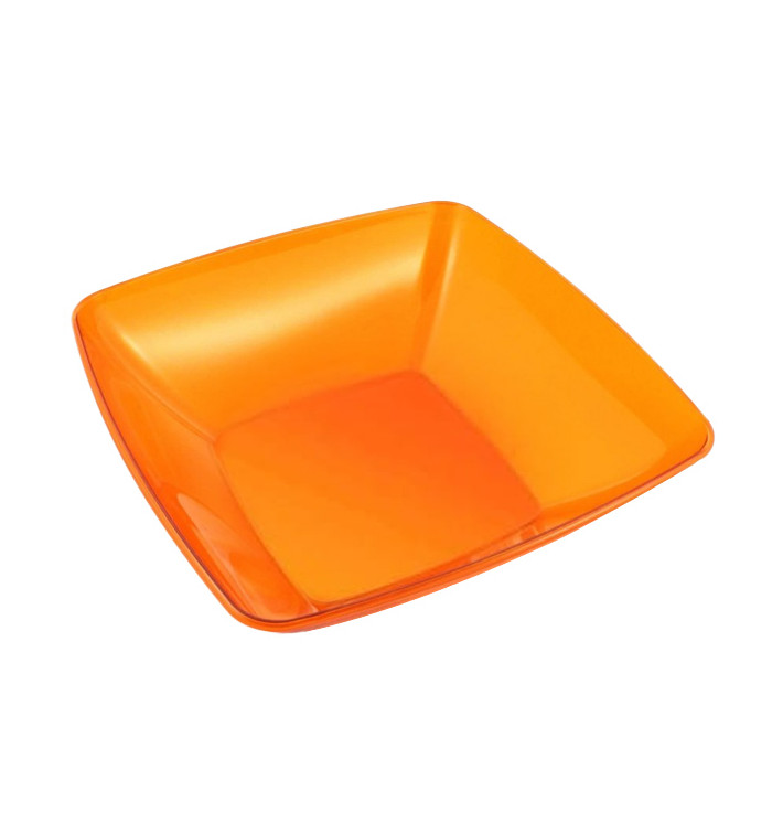 Plastic Bowl PS Crystal Hard Orange 3500ml 28x28cm (1 Unit) 