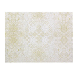 Pre-Cut Paper Tablecloth 1x1m "Mosaic" Cream 40g/m² (400 Units)