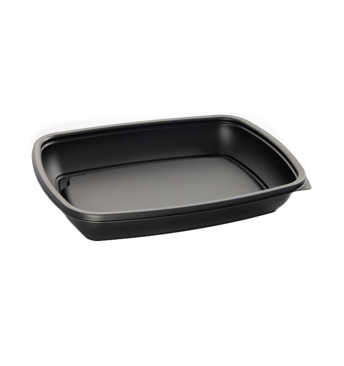 Plastic Deli Container PP Black 600ml 23x16,5cm (300 Units)