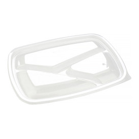 Plastic Lid for Deli Container PP Rectangular shape 3C Black 23x17cm (300 Units)