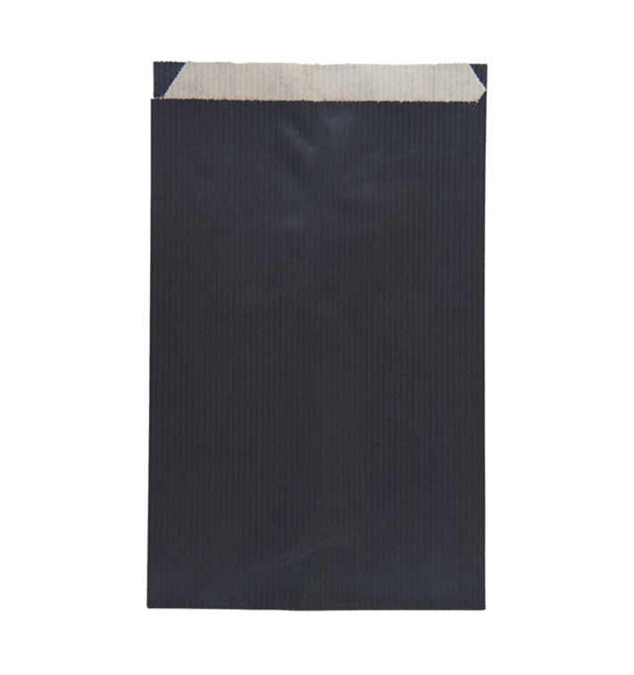 Paper Envelope Kraft Black 12+5x18cm 