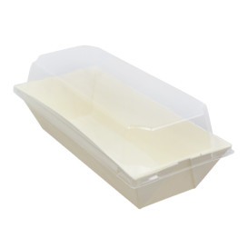 PET Plastic Lid for Container 410ml 19,6x8,6x3,2cm (12 Units)