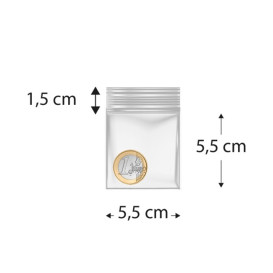 Plastic Zip Bag Seal top 5,5x5,5cm G-200 (100 Units)