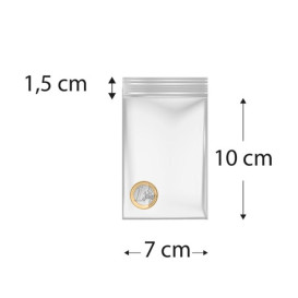 Plastic Zip Bag Seal top 7x10cm G-200 (100 Units)  