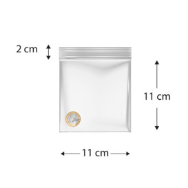 Plastic Zip Bag Seal top 11x11cm G-200 (1000 Units)