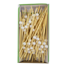 Bamboo Food Pick Pearl Design 9cm (1.200 Units)