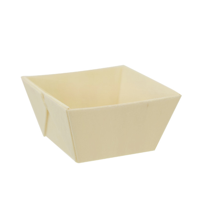 Wooden Tasting Square Cup 65ml (24 Units)