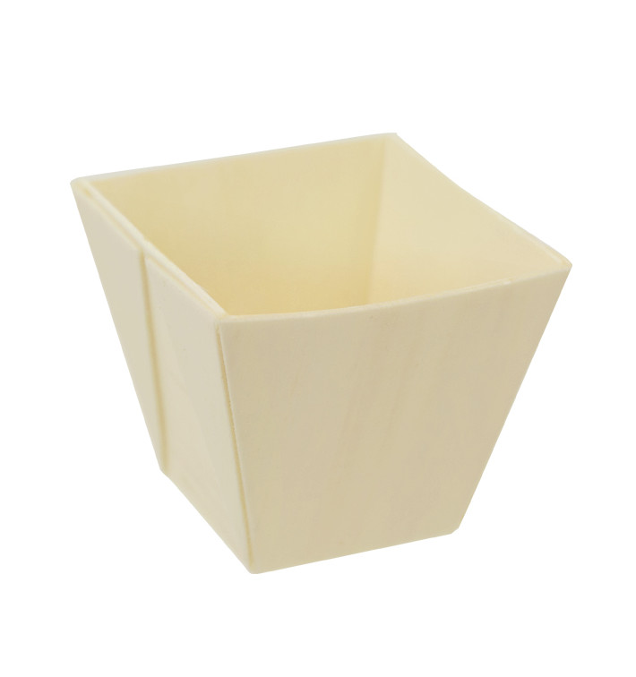 Wooden Tasting Square Cup 60ml (24 Units)