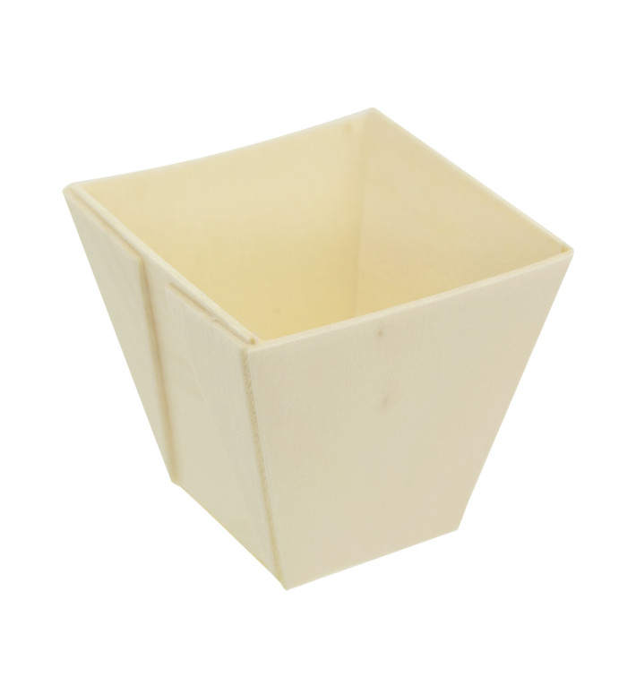 Wooden Tasting Square Cup 50ml (24 Units)