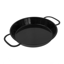 Paella Pan Tray Black PP 300ml (10 Units)