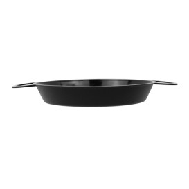 Paella Pan Tray Black PP 300ml (10 Units)