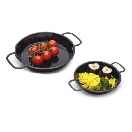 Paella Pan Tray Black PP 300ml (10 Units)