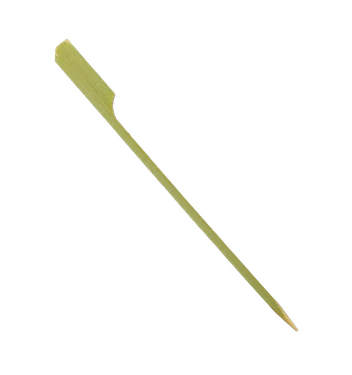 Bamboo Food Pick Golf Design Natural Green 15cm (2.500 Units)