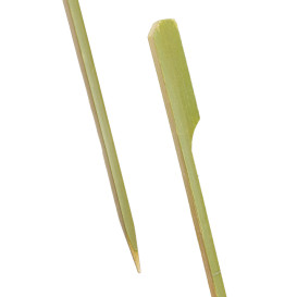 Bamboo Food Pick Golf Design Natural Green 15cm (2.500 Units)